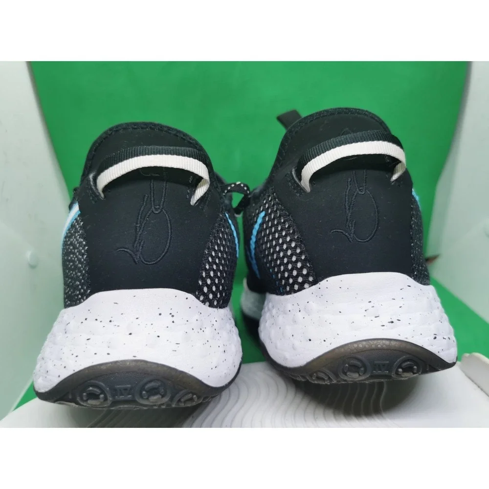Nike PG 4 Paul George Black Wolf Grey Teal Blue Men Size 11 Basketball Shoes C8